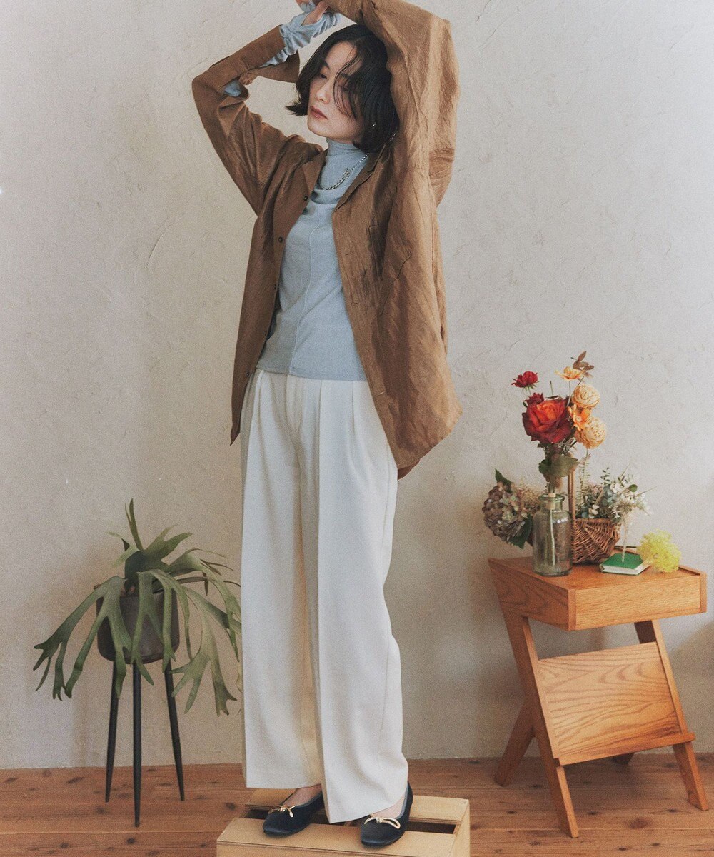 Bridget Birkin 【PARADIS COULEUR】スクエアトウメタルリボンバレエシューズ 