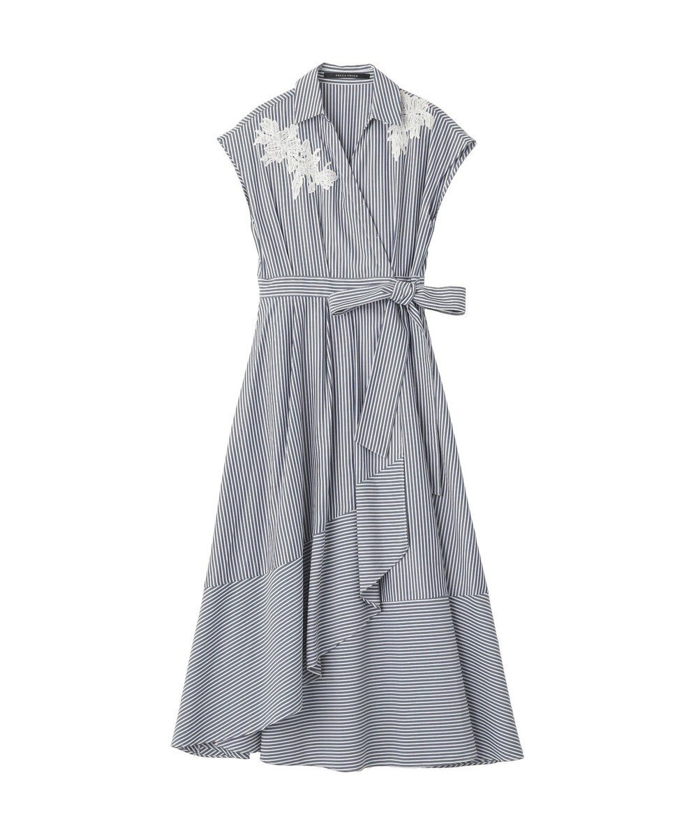 YECCA VECCA フラワーレースカシュクールワンピース 