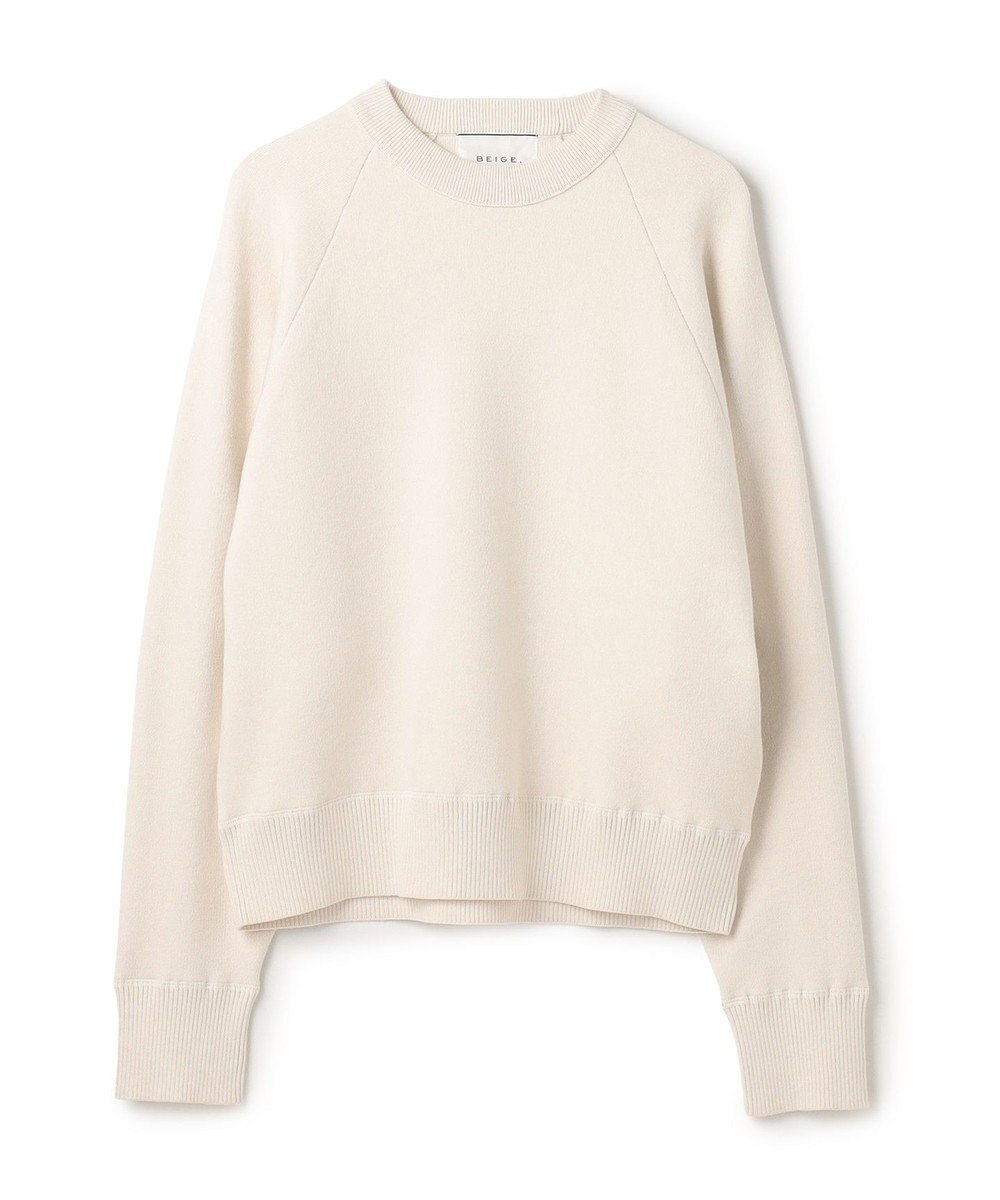 BEIGE， 【洗える】TAFT / コットンカシミヤスウェットニットトップス 