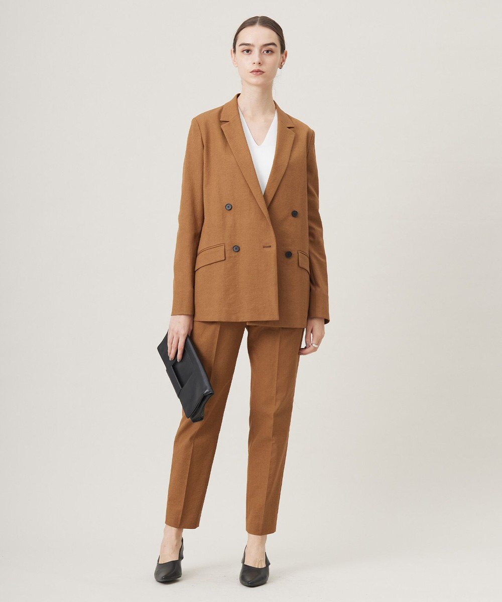 ICB 【接触冷感・UVケア・撥水・洗える】LooseWeave ダブルブレストジャケット 