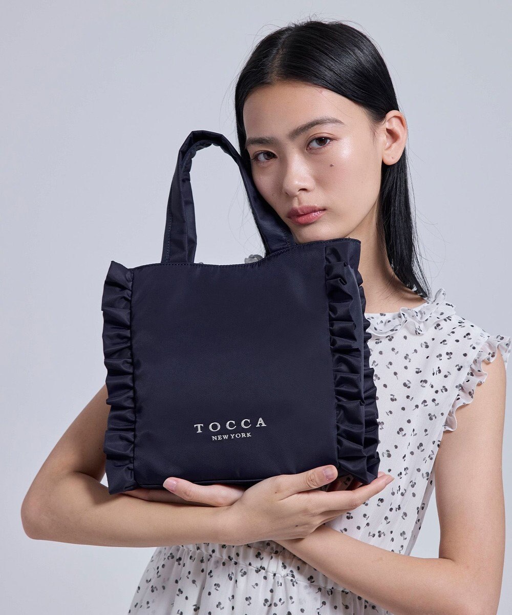 TOCCA 【美人百花掲載】【一部カラー撥水】TRIM WAVES MINITOTE ミニトートバッグ 