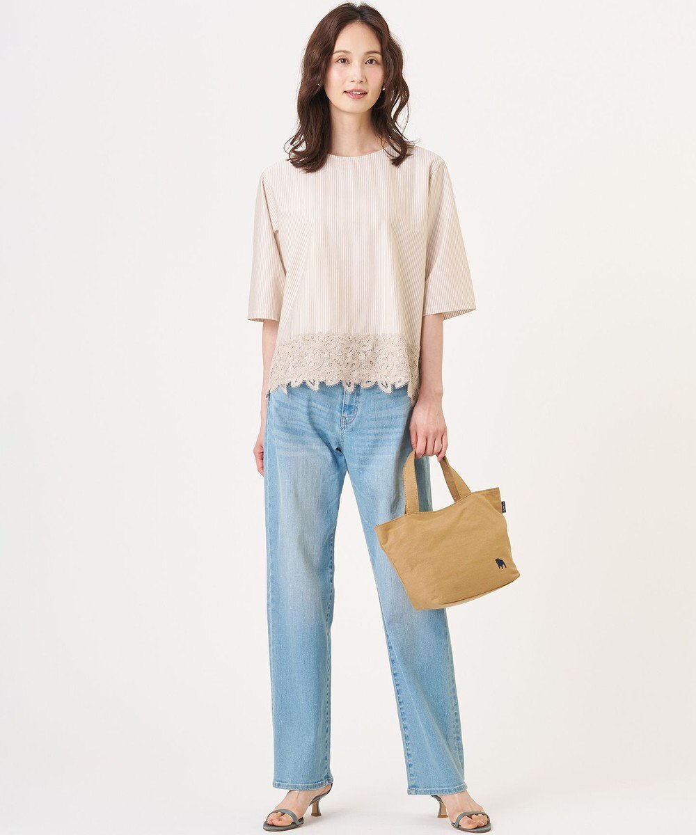 J.PRESS LADIES 【完全受注生産】ポーチ付き キャンバス ミニトートバッグ 