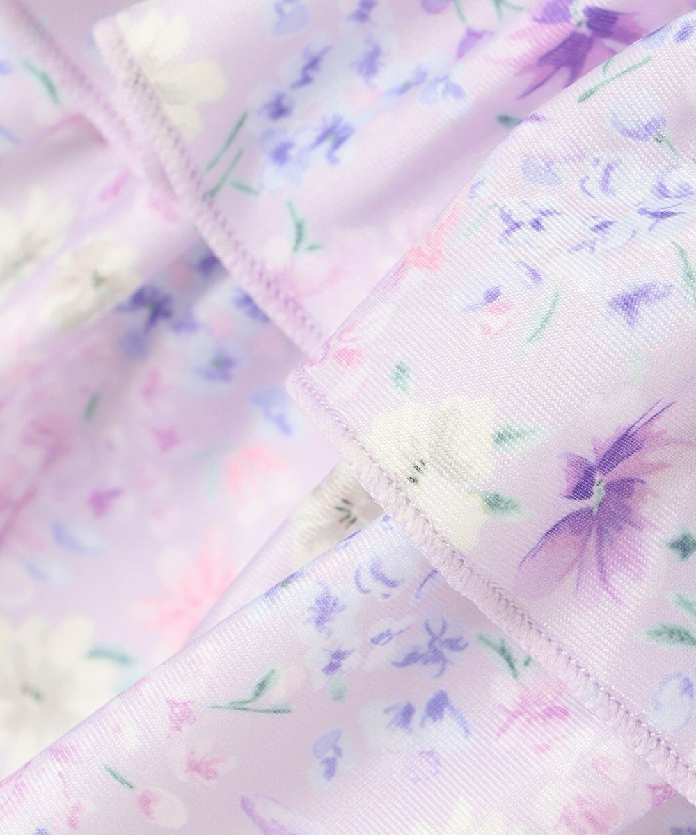 ANY KIDS ギンガムチェック×花柄セパレート水着 