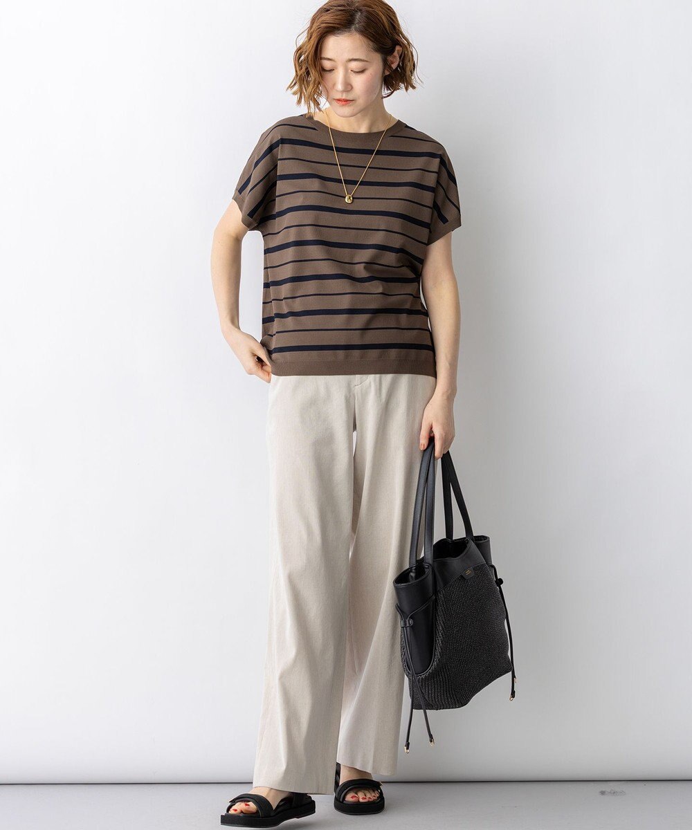 23区 【先行予約】レーヨンポリエステルストレッチ プルオーバー ニット 