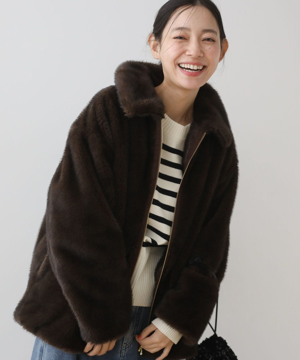 Green Parks ミンクライクファーブルゾン 