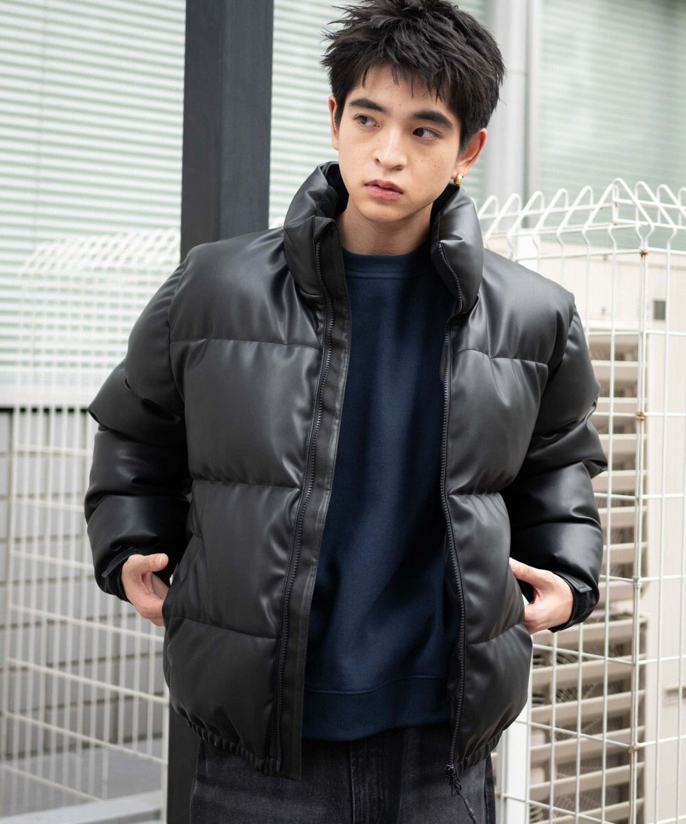 WEGO 【ユニセックス着用ITEM/SMLサイズ展開】PUパデッドブルゾン 