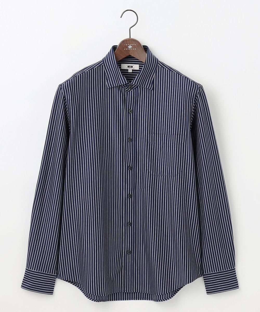JOSEPH ABBOUD 【綿100％・自然なストレッチ】マイクロストライプジャージー シャツ 