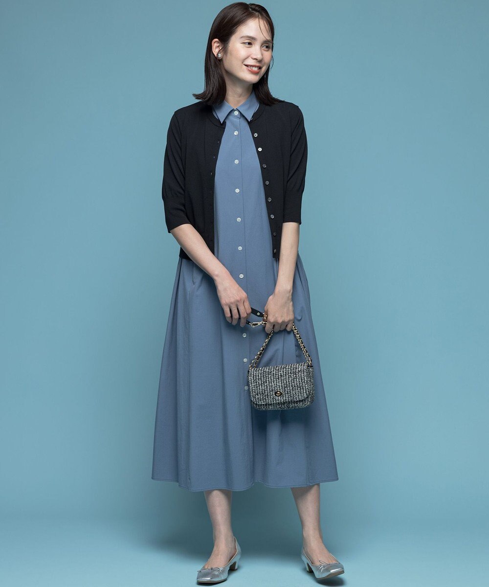 組曲 L ドライタッチ 5分袖カーディガン 