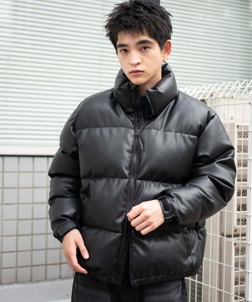 WEGO 【ユニセックス着用ITEM/SMLサイズ展開】PUパデッドブルゾン 