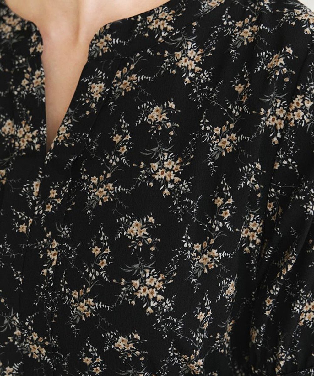 Tiaclasse 【洗える】キャンディースリーブ花柄ワンピース 