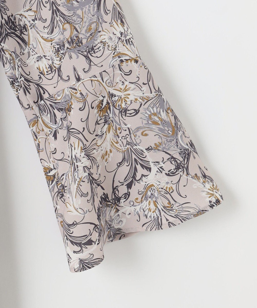 自由区 L 【洗える】バロックプリント ワンピース 