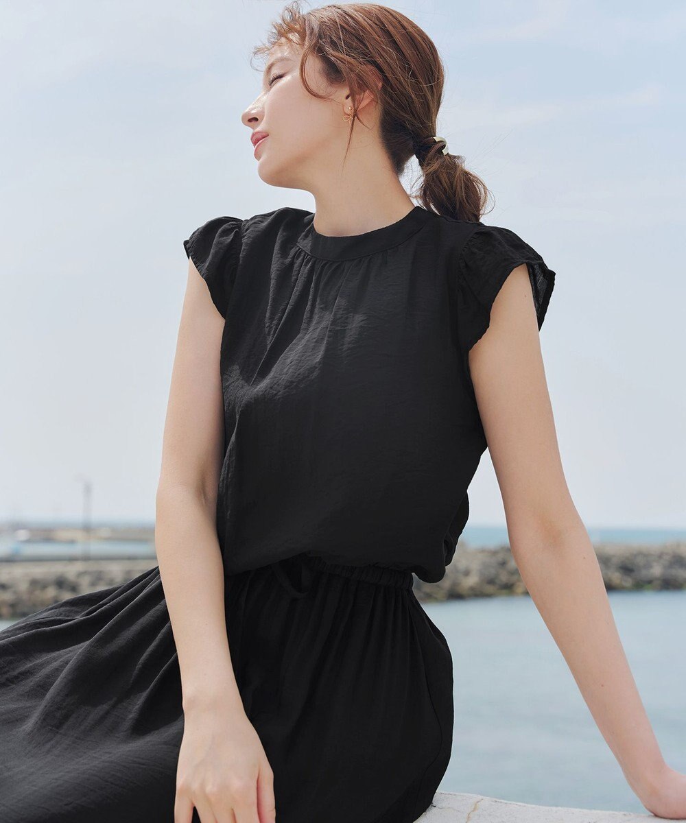 Tiaclasse 【洗える】フリル袖ワンピース 