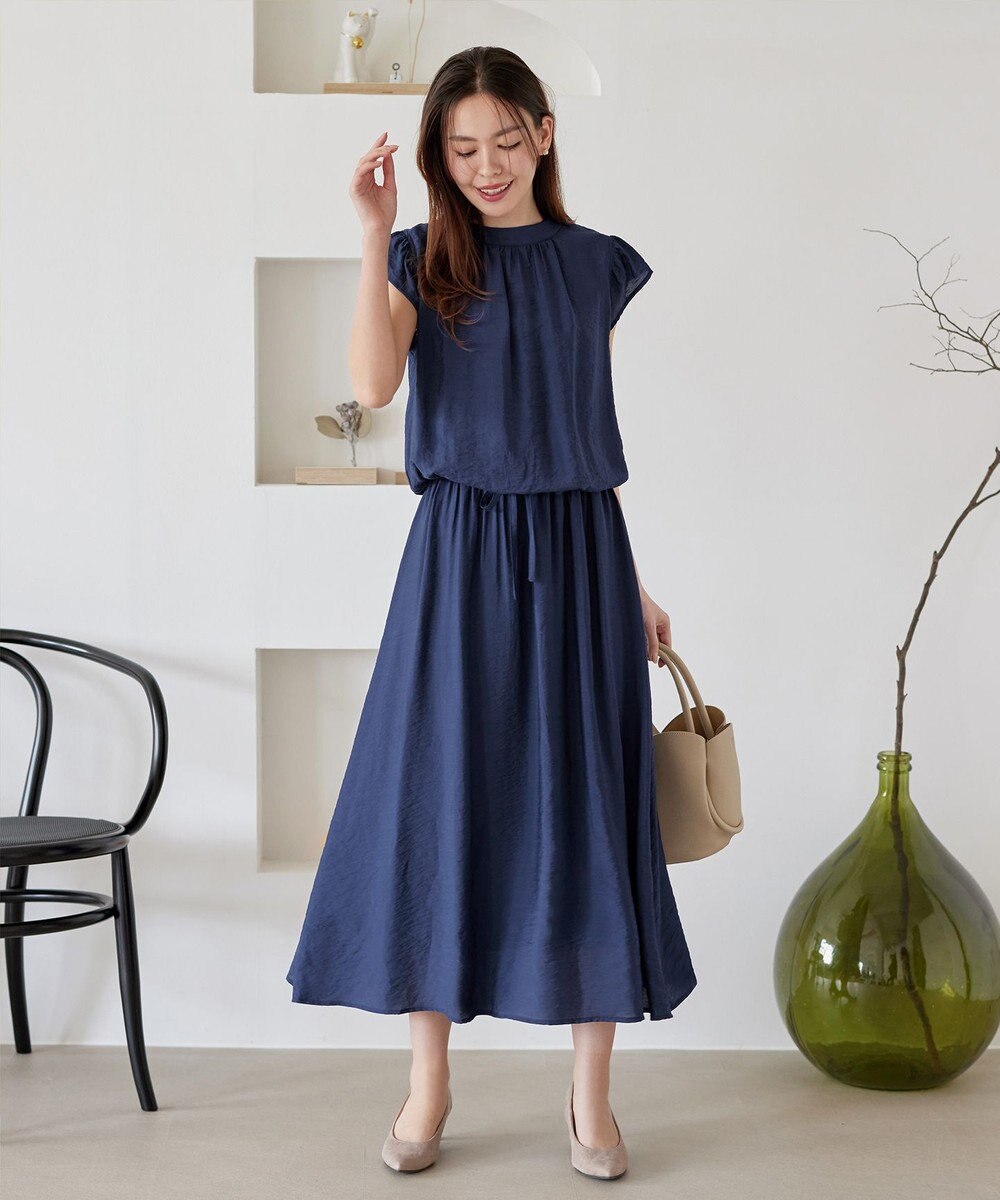 Tiaclasse 【洗える】フリル袖ワンピース 