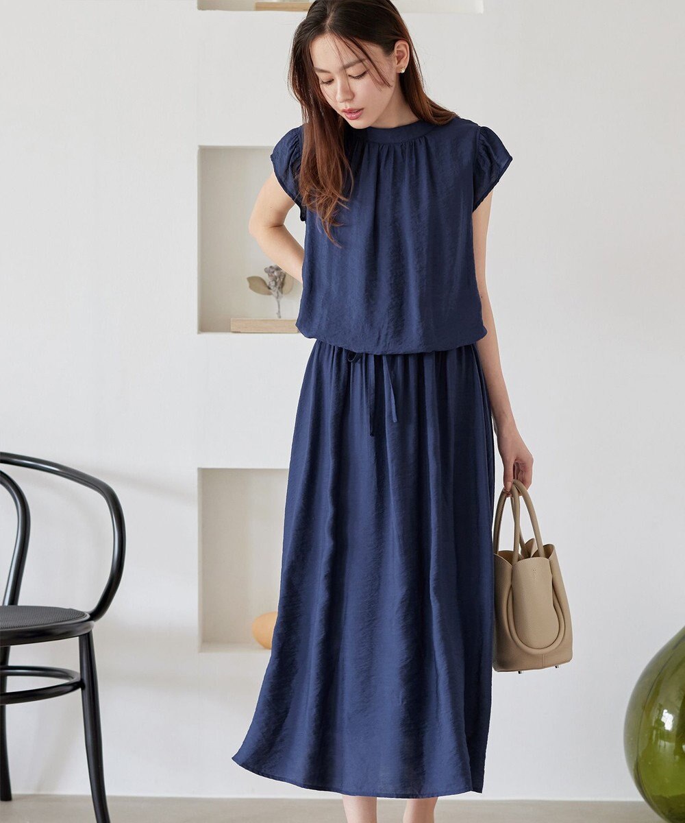 Tiaclasse 【洗える】フリル袖ワンピース 