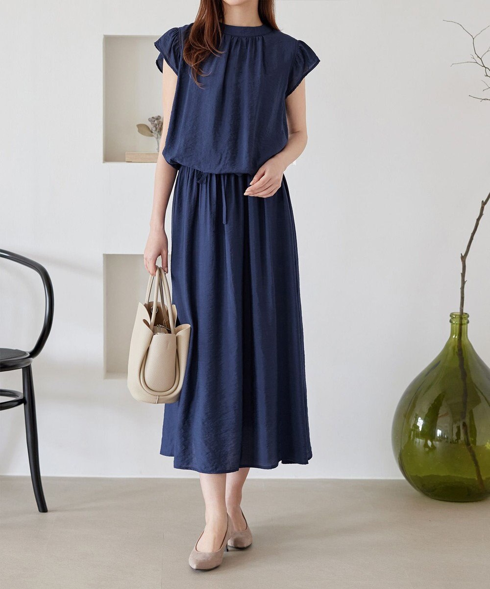 Tiaclasse 【洗える】フリル袖ワンピース 