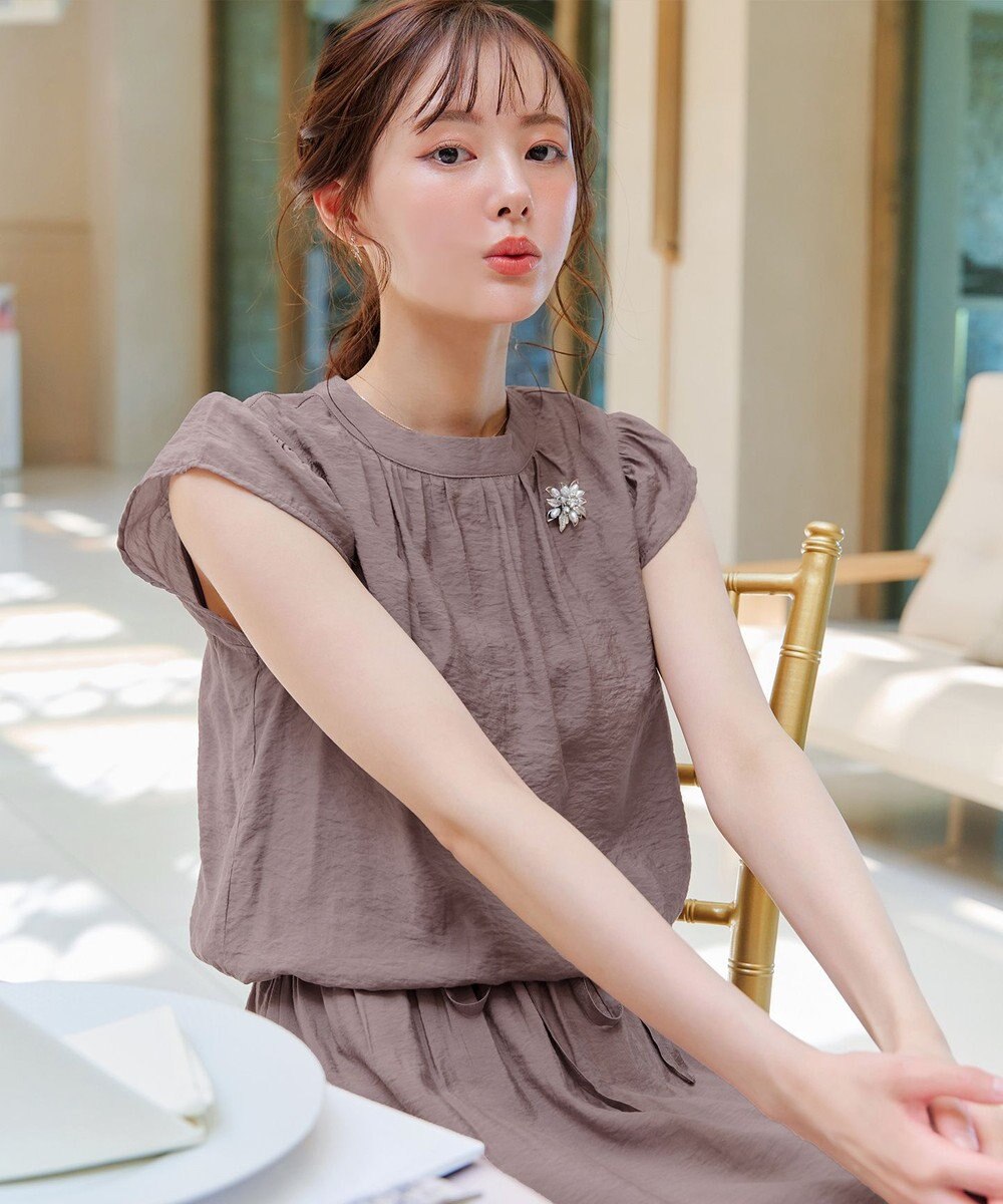 Tiaclasse 【洗える】フリル袖ワンピース 