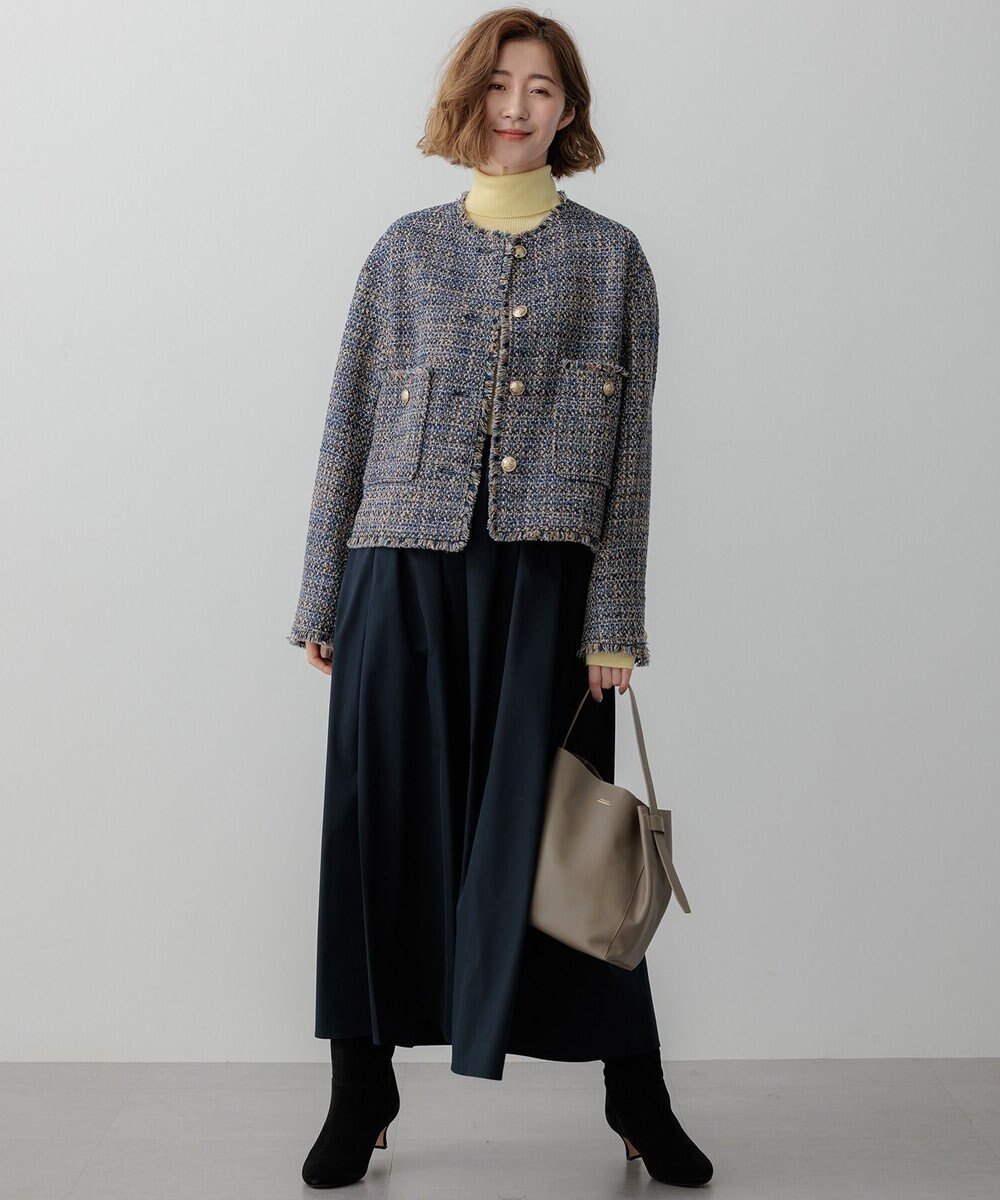 23区 【洗える】ブライトタフタ ギャザー スカート 