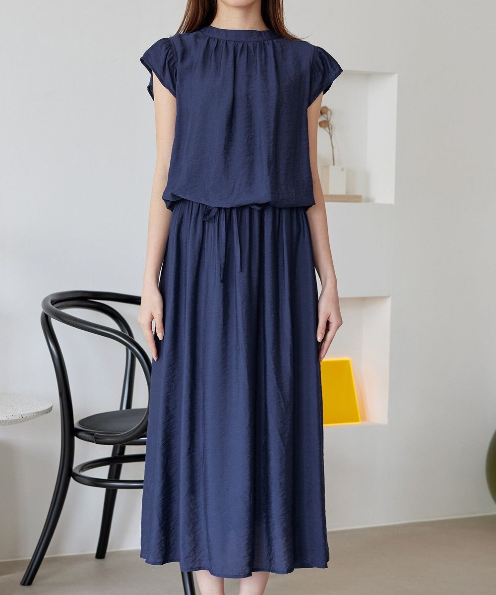 Tiaclasse 【洗える】フリル袖ワンピース 