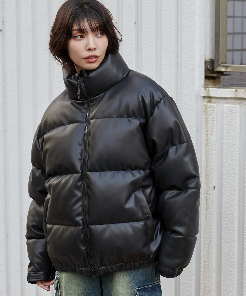 WEGO 【ユニセックス着用ITEM/SMLサイズ展開】PUパデッドブルゾン 