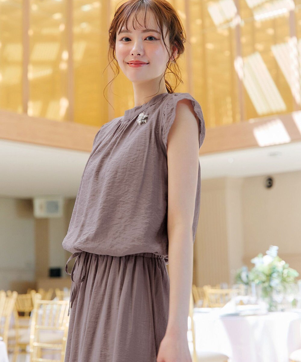 Tiaclasse 【洗える】フリル袖ワンピース 