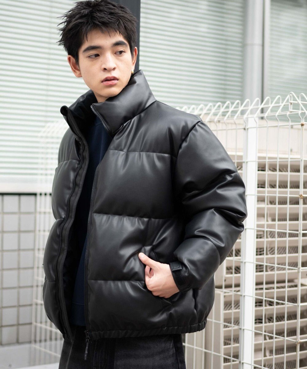 WEGO 【ユニセックス着用ITEM/SMLサイズ展開】PUパデッドブルゾン 