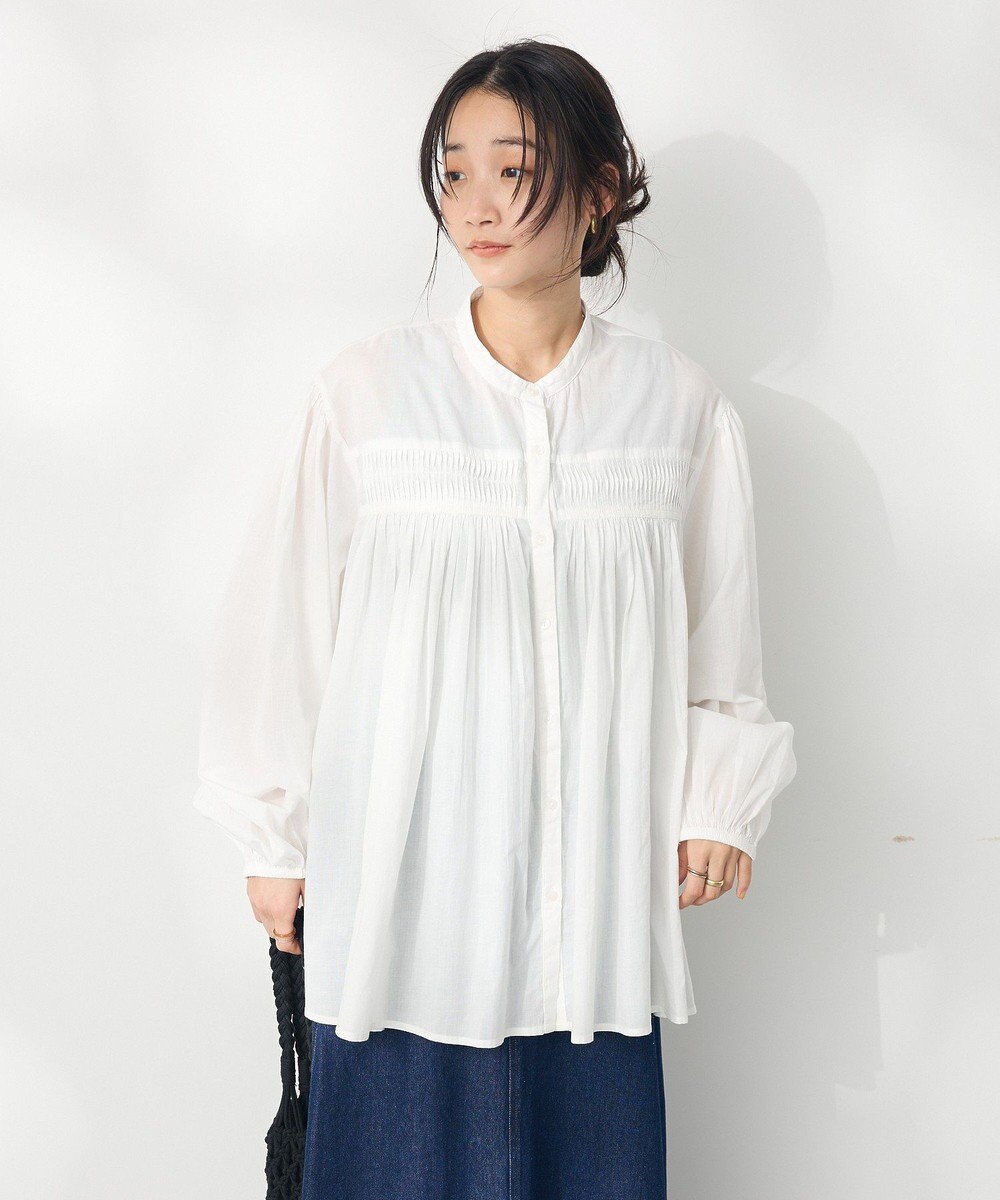 CRAFT STANDARD BOUTIQUE インド綿ピンタックブラウス 