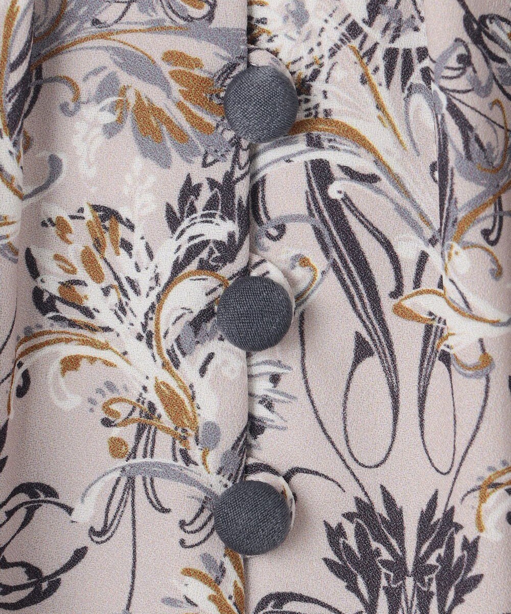 自由区 L 【洗える】バロックプリント ワンピース 