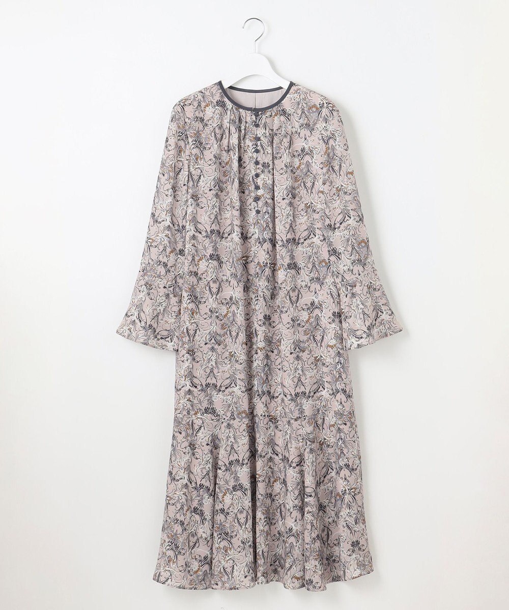 自由区 【洗える】バロックプリント ワンピース 
