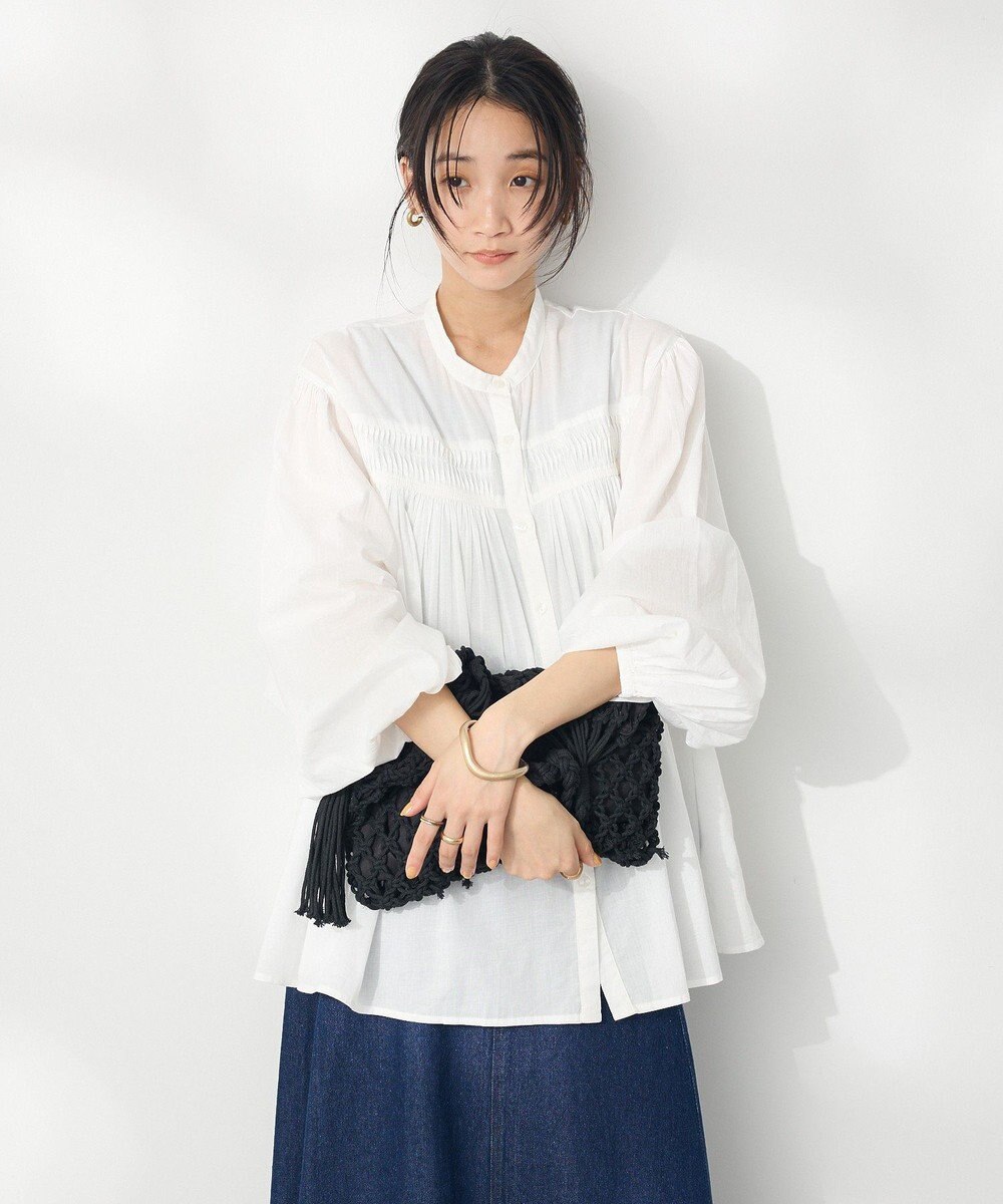 CRAFT STANDARD BOUTIQUE インド綿ピンタックブラウス 