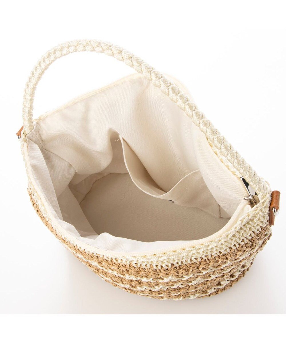 UNBILLION カシュカシュ cachecache / ボーダーコンビ編みワンハンドル2wayミニトート 