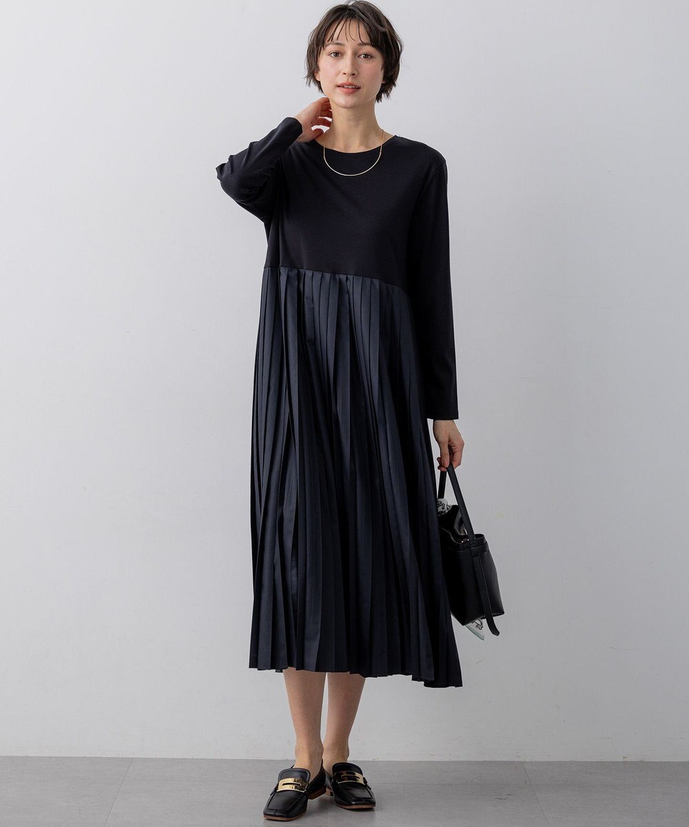 23区 L ニットセットアップ プリーツコンビ ワンピース 