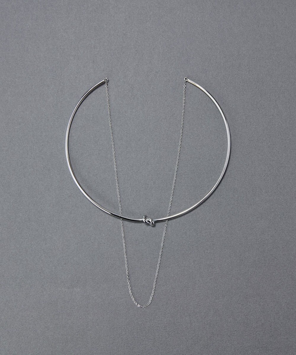 Phoebe ノットラインレイヤードチョーカー　シルバー/ネックレス/ネックカフ/36cm 