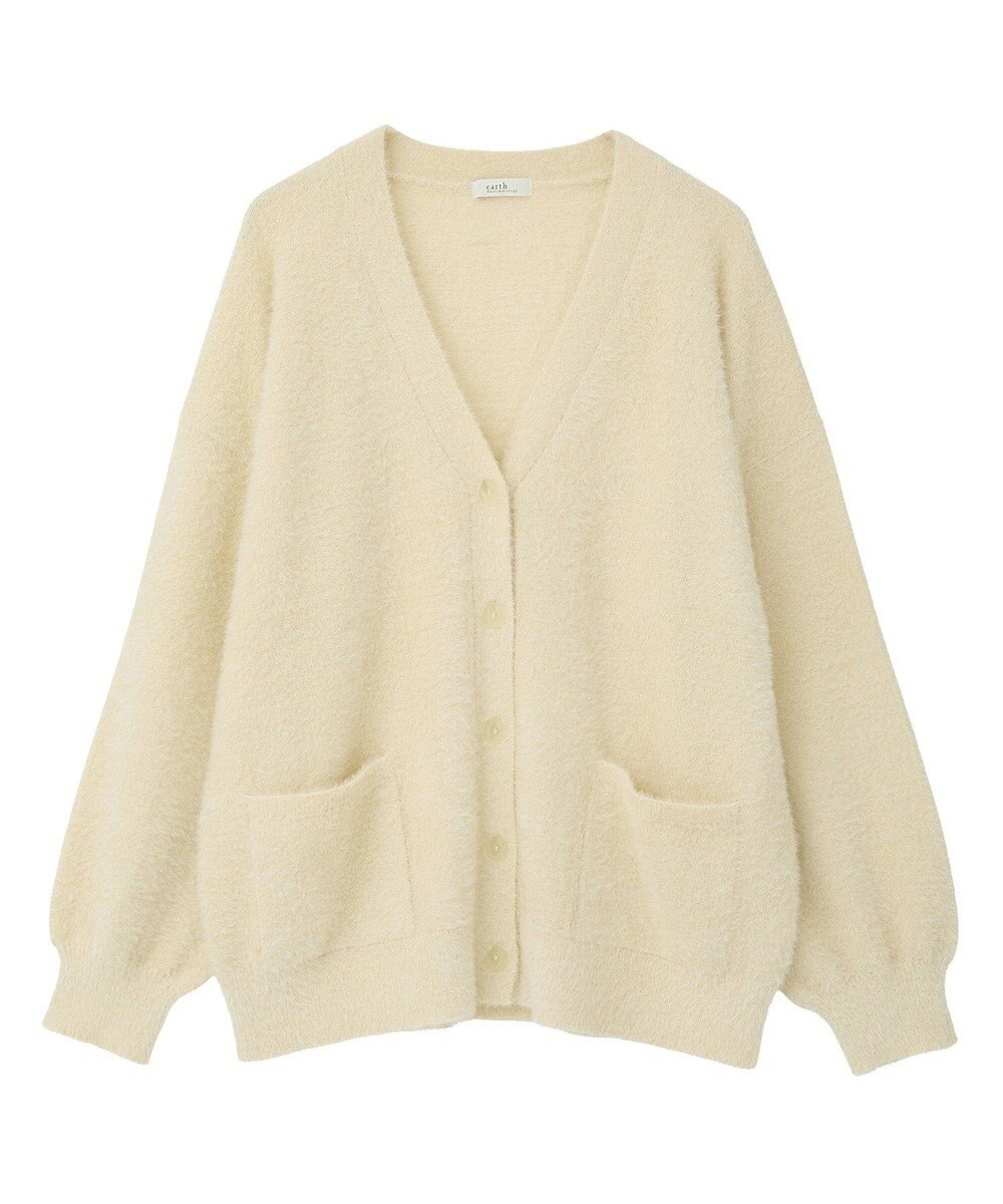 earth music&ecology ラメミニシャギーＶネックカーディガン 