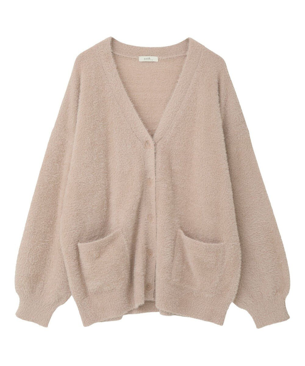 earth music&ecology ラメミニシャギーＶネックカーディガン 