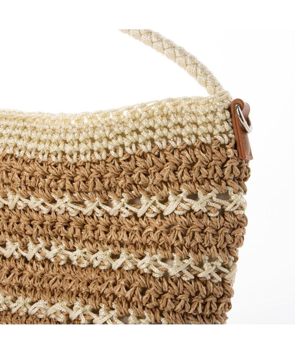 UNBILLION カシュカシュ cachecache / ボーダーコンビ編みワンハンドル2wayミニトート 