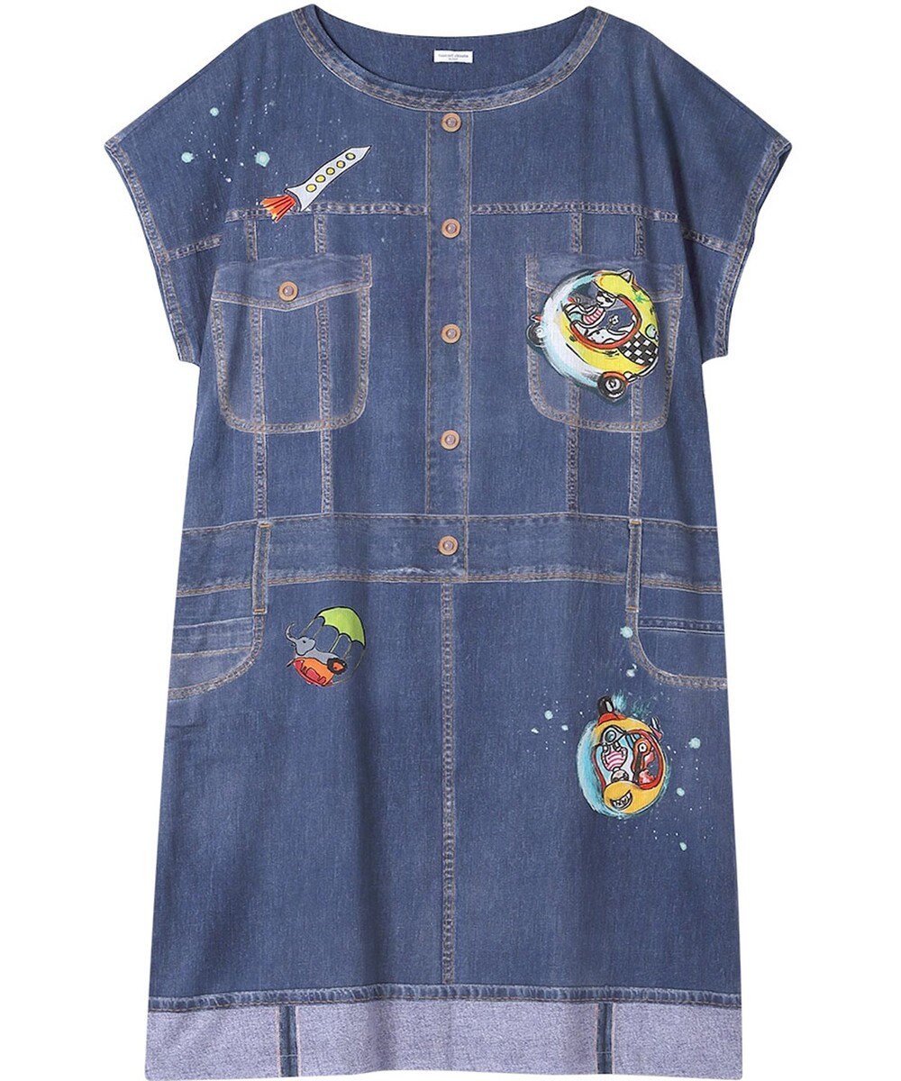 tsumori chisato SLEEP ツモリチサト トップス ルームウエア 3分袖 半袖 綿100%(本体) 楊柳素材 チュニック レディース UNT148 /ワコール 