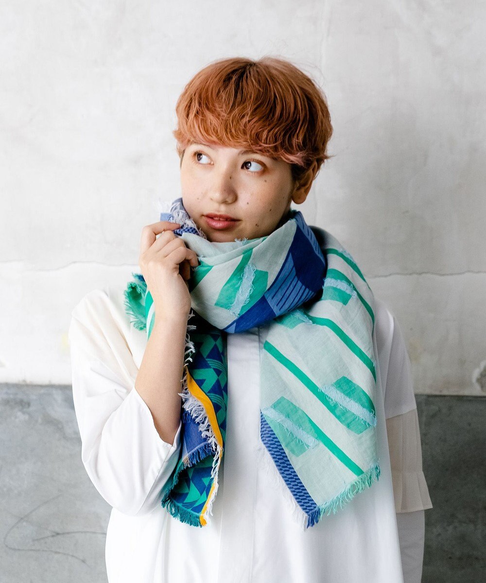 POLS コットン・キュプラ FUSAスカーフ 