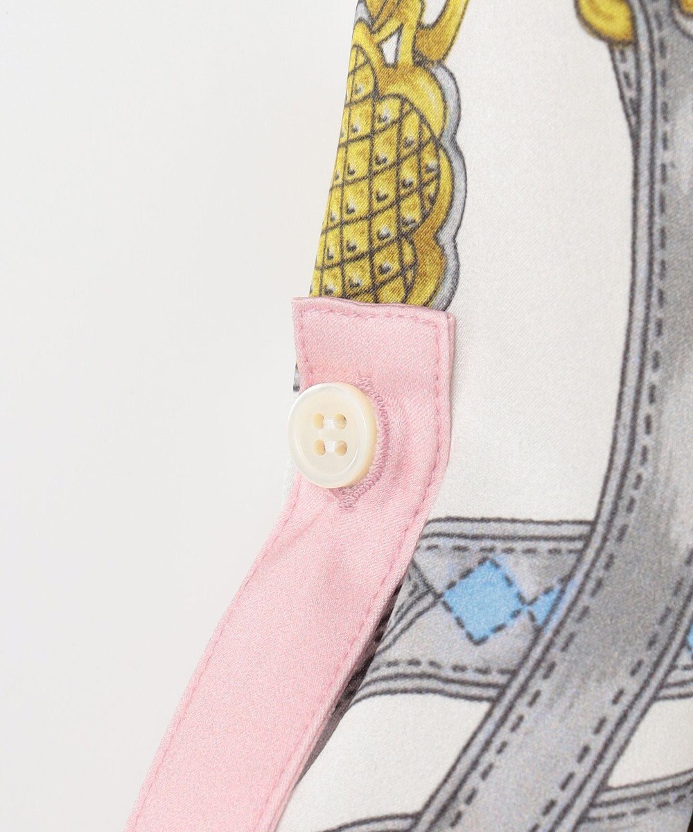 GRACE CONTINENTAL スカーフプリントシャツドレス 