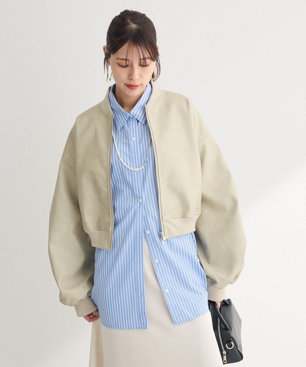 Green Parks イージーケアストライプシャツ 