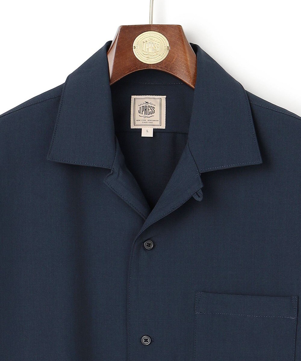 J.PRESS MEN 【WEB・一部店舗限定】リネンライク オープンカラーシャツ 