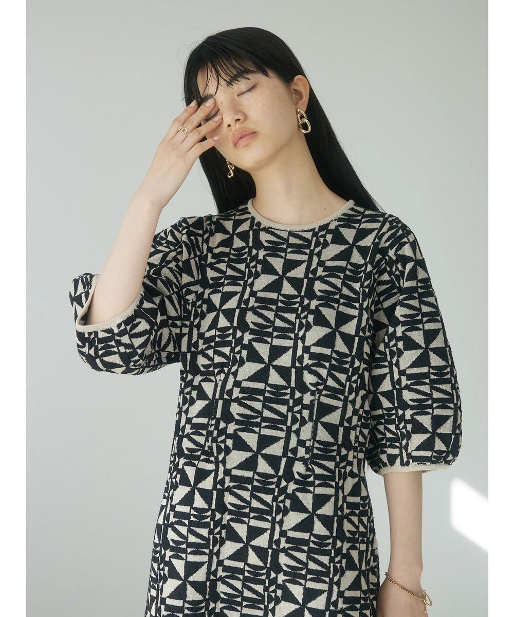 Green Parks ａ．ニットジャガード柄ワンピース 