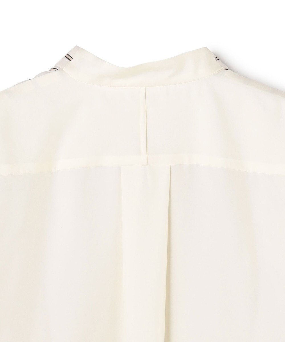 BEIGE， QUARTZ / 異素材コンビ ストライプシャツ 