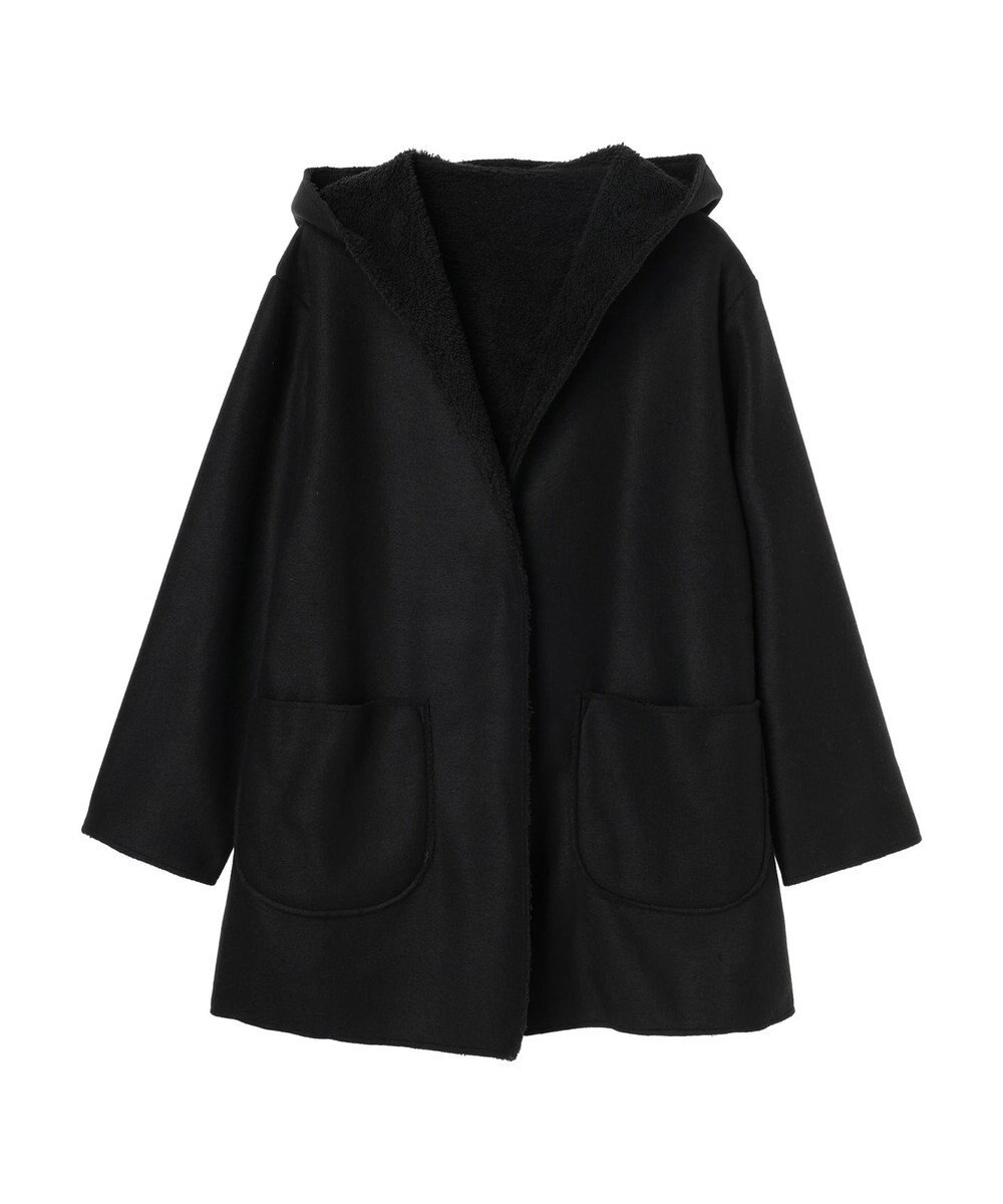 Green Parks ２ｗａｙフード裏ボアミディ丈コーディガン 