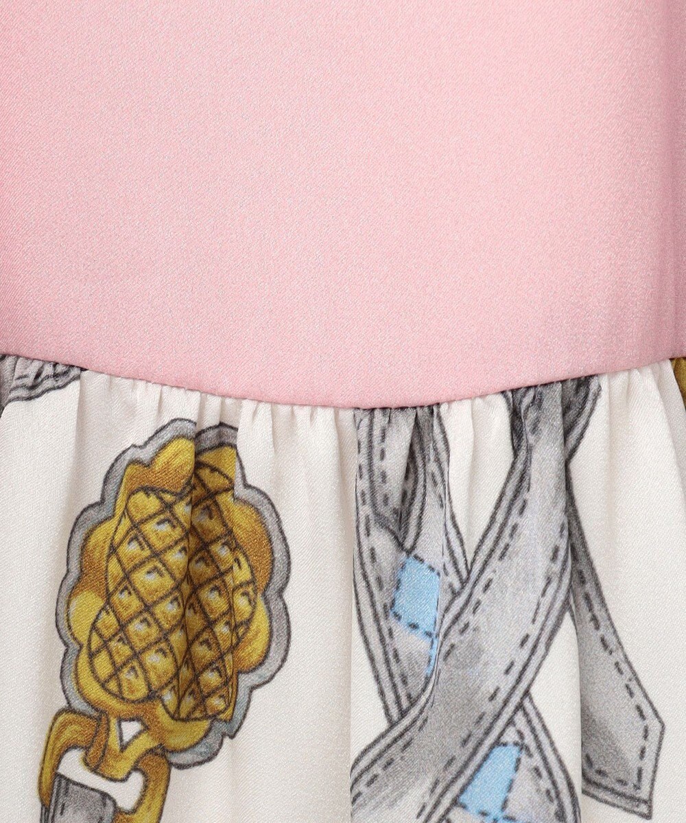 GRACE CONTINENTAL スカーフプリントシャツドレス 