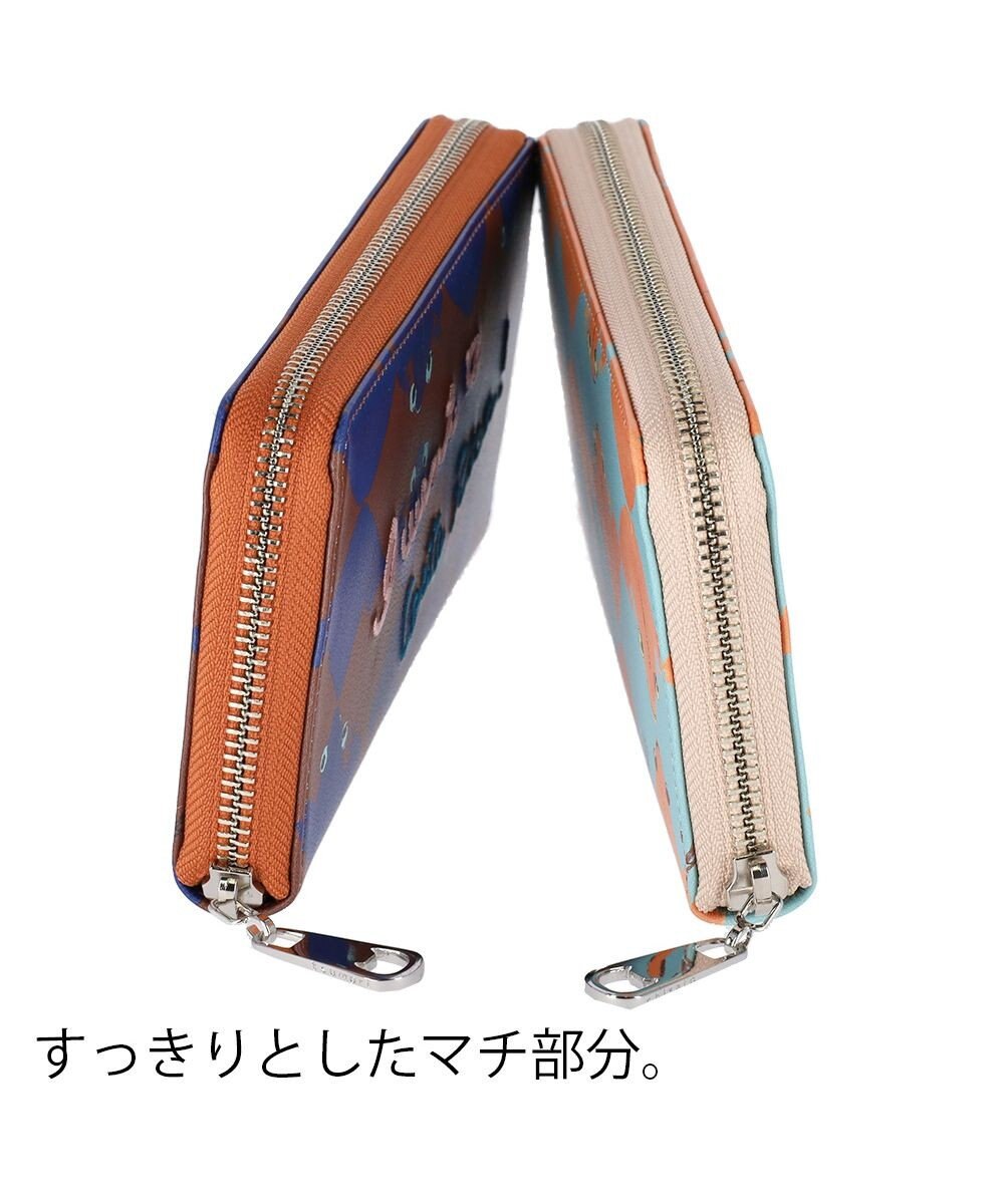 tsumori chisato CARRY コスタリカカエル ラウンドファスナー長財布 【かわいいプリント柄＆刺繍テクニック】 