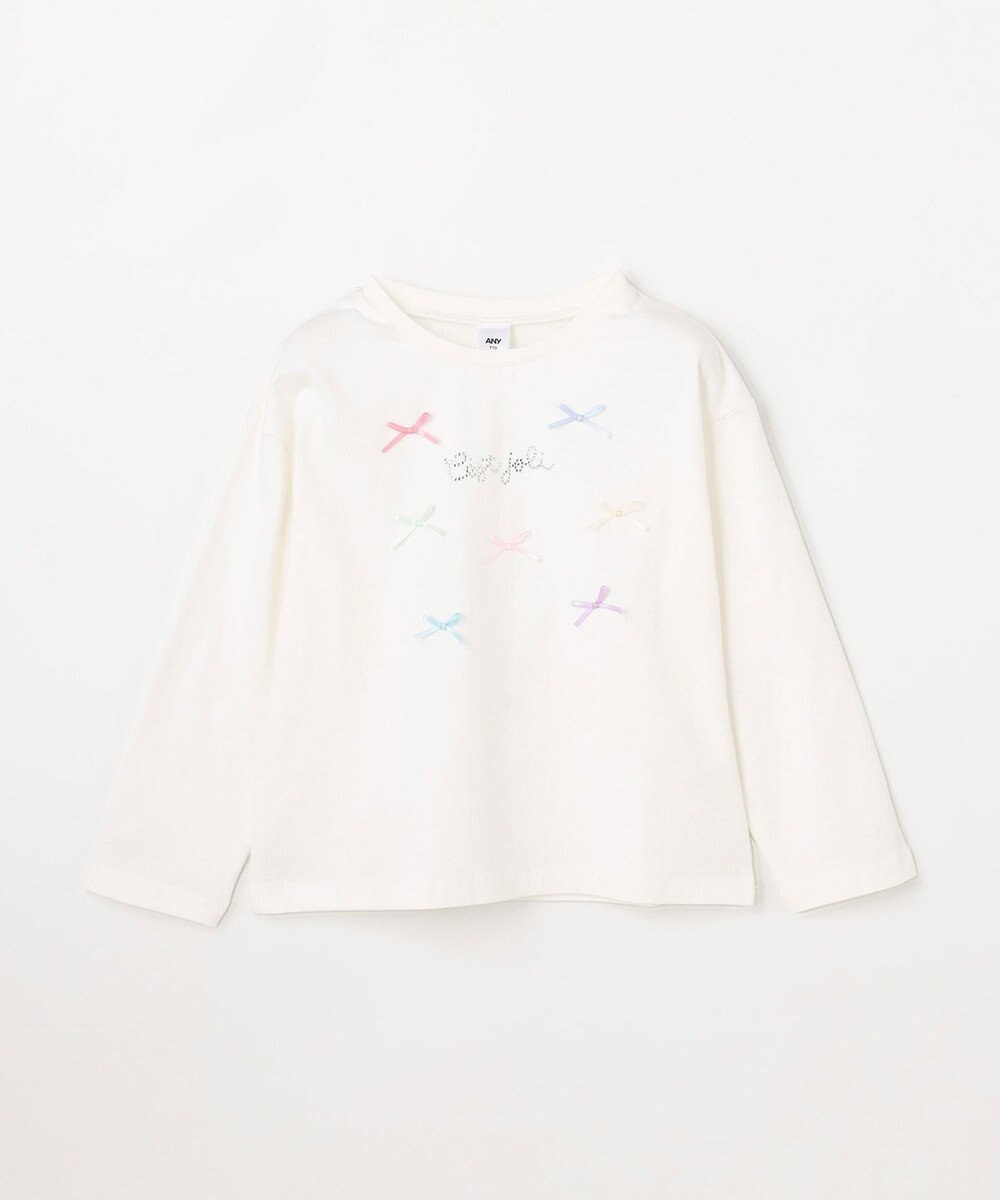 ANY KIDS 【綿100%】リボンアソート 長袖Tシャツ 