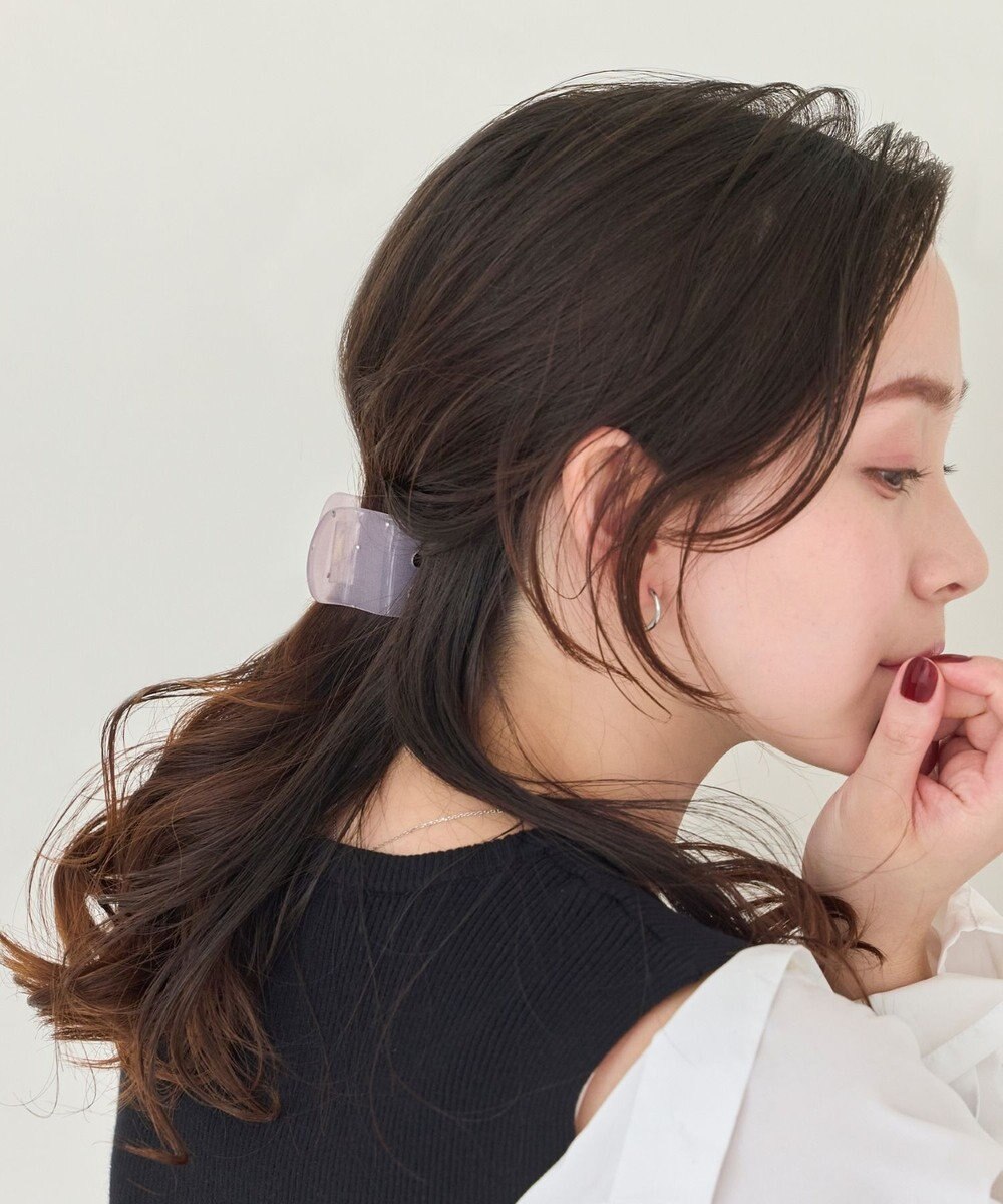 Phoebe <オンワード限定セット>【痛くないシリーズ】ミルキースタッズミニバンスクリップ×パワーストーンイヤリング 