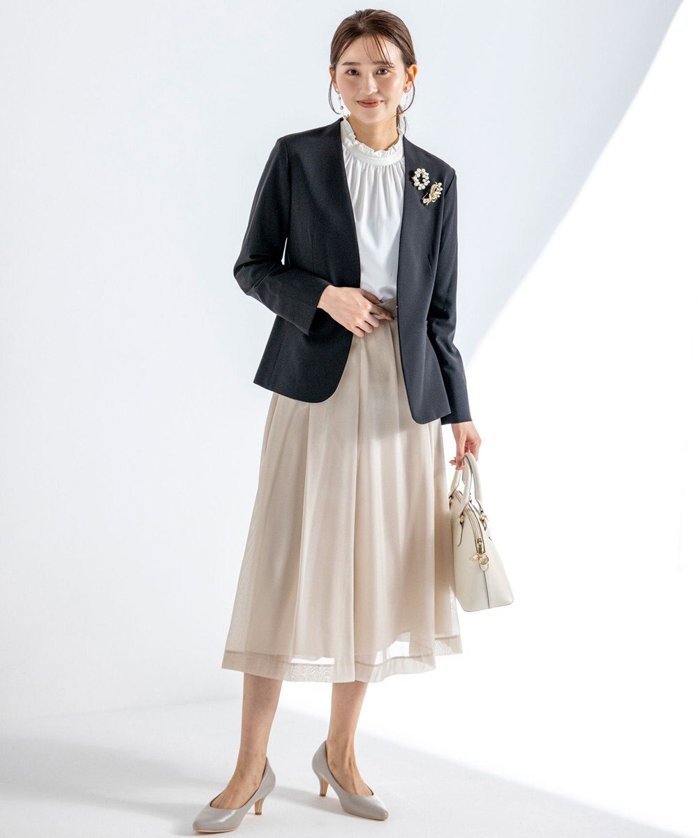 ANY SIS L 【洗える】シャイニータック スカート 