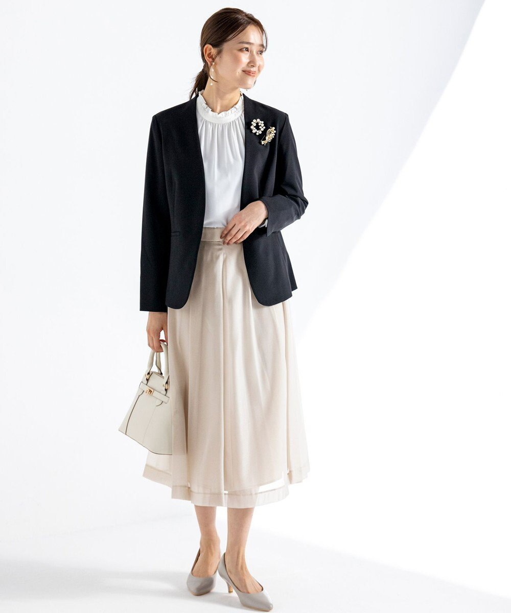 ANY SIS L 【洗える】シャイニータック スカート 