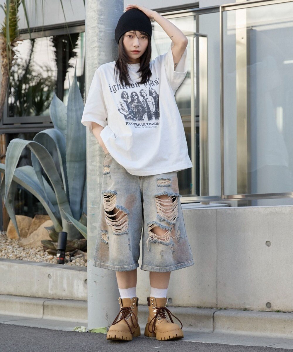 WEGO ヴィンテージウォッシュグラフィックBIGT 